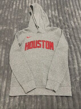 Nike Gray Hoodie with Red Houston Logo
